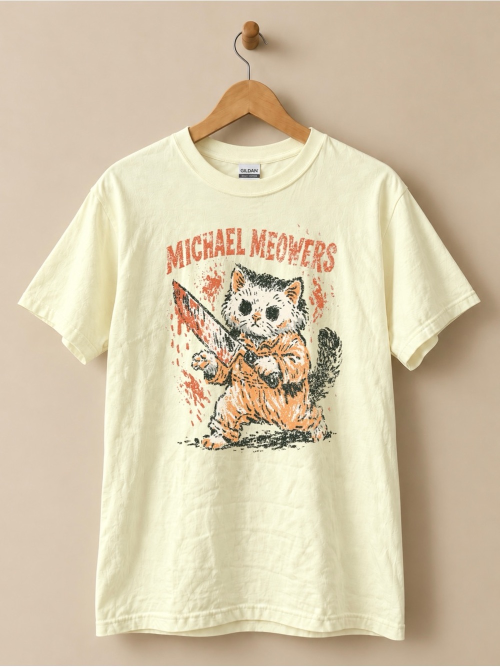 Michael Meowers Halloween Unisex T-shirt Funny Cat Lover Horror Tee
